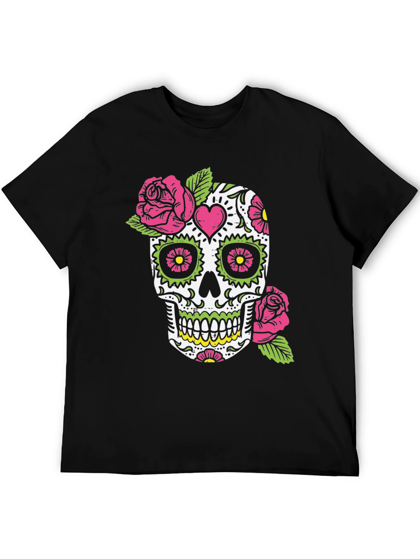 Sugar Skull Graphic Tee - Day of the Dead Design