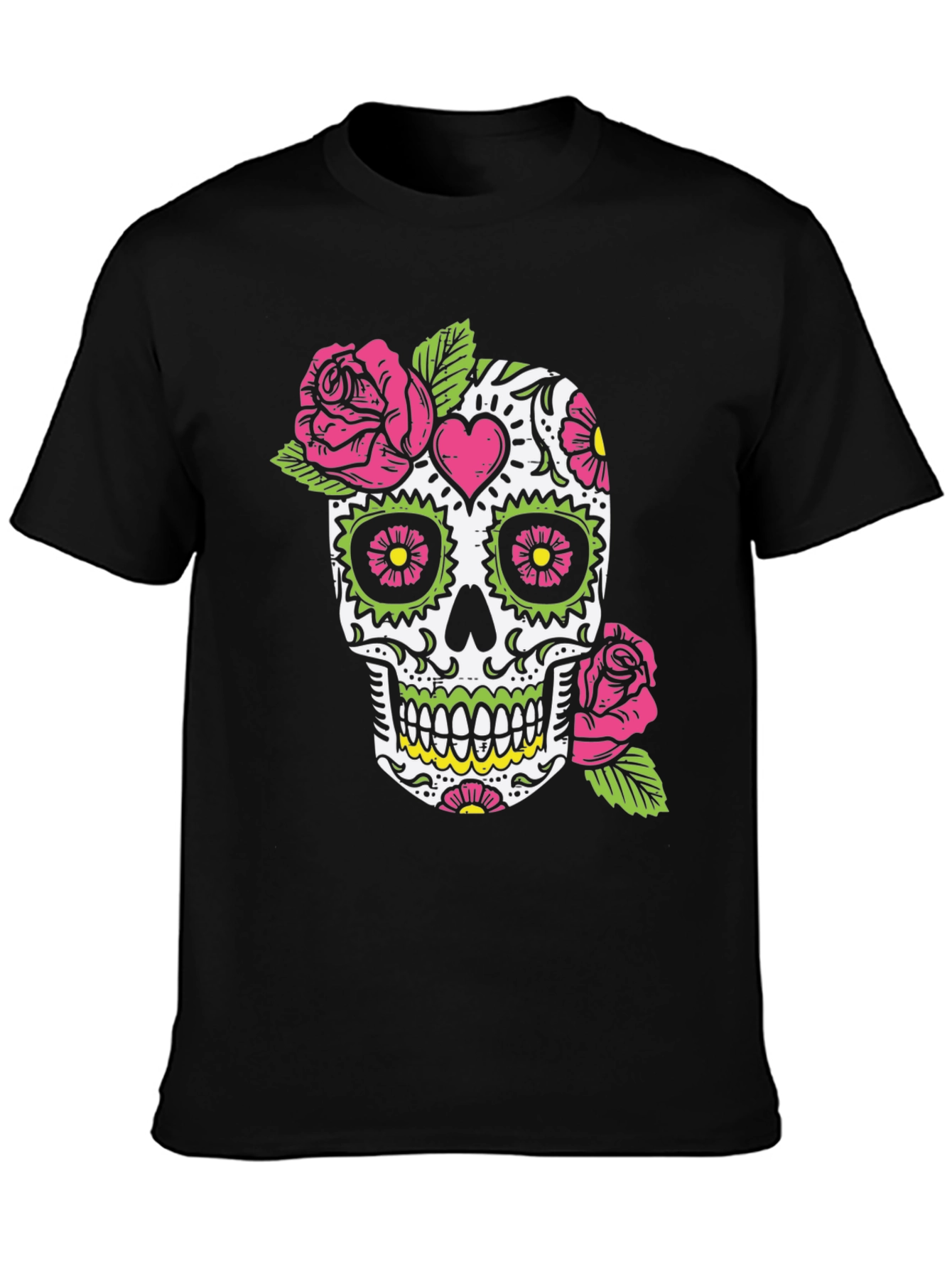 Sugar Skull Graphic Tee - Day of the Dead Design