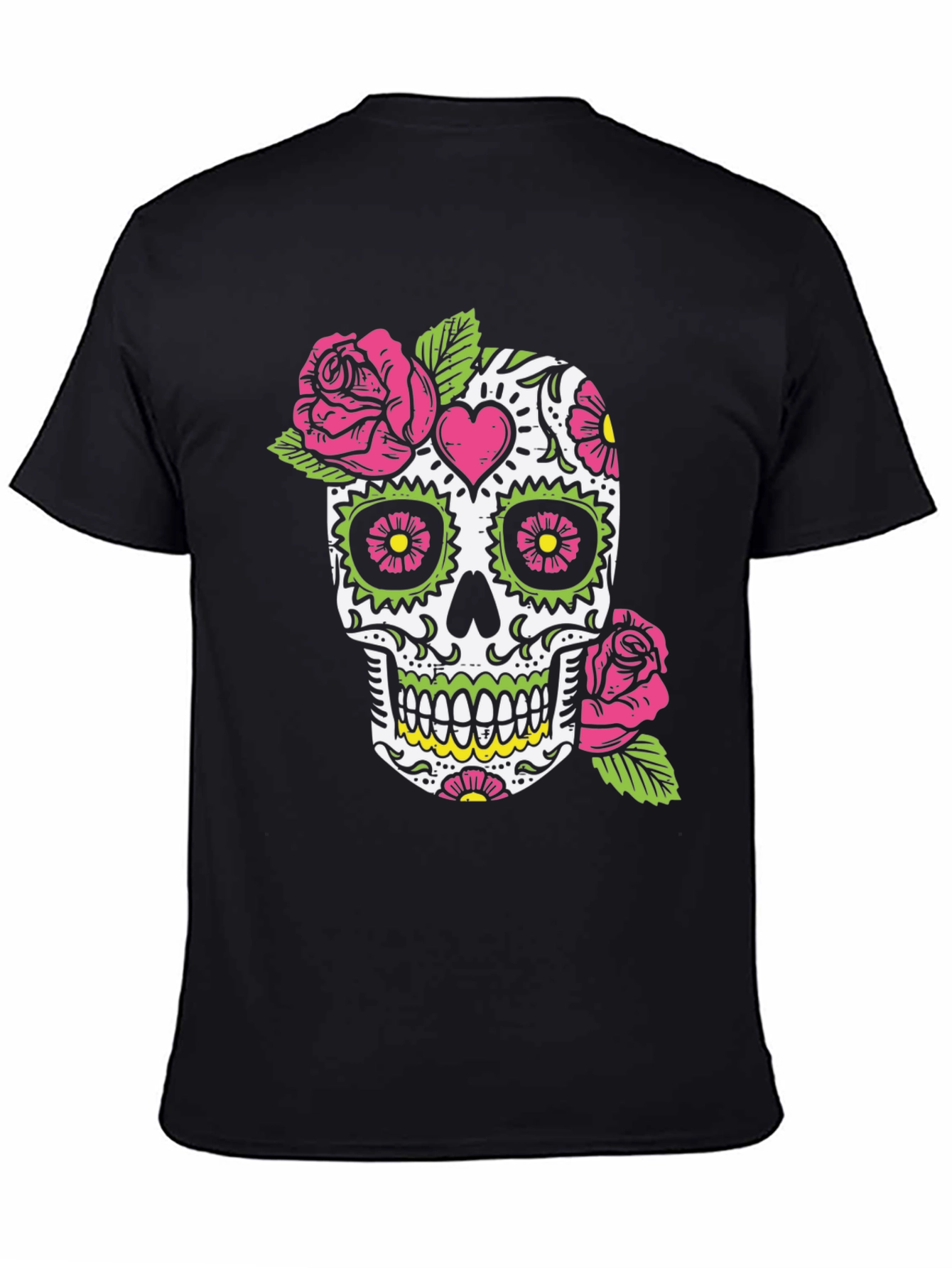 Sugar Skull Graphic Tee - Day of the Dead Design