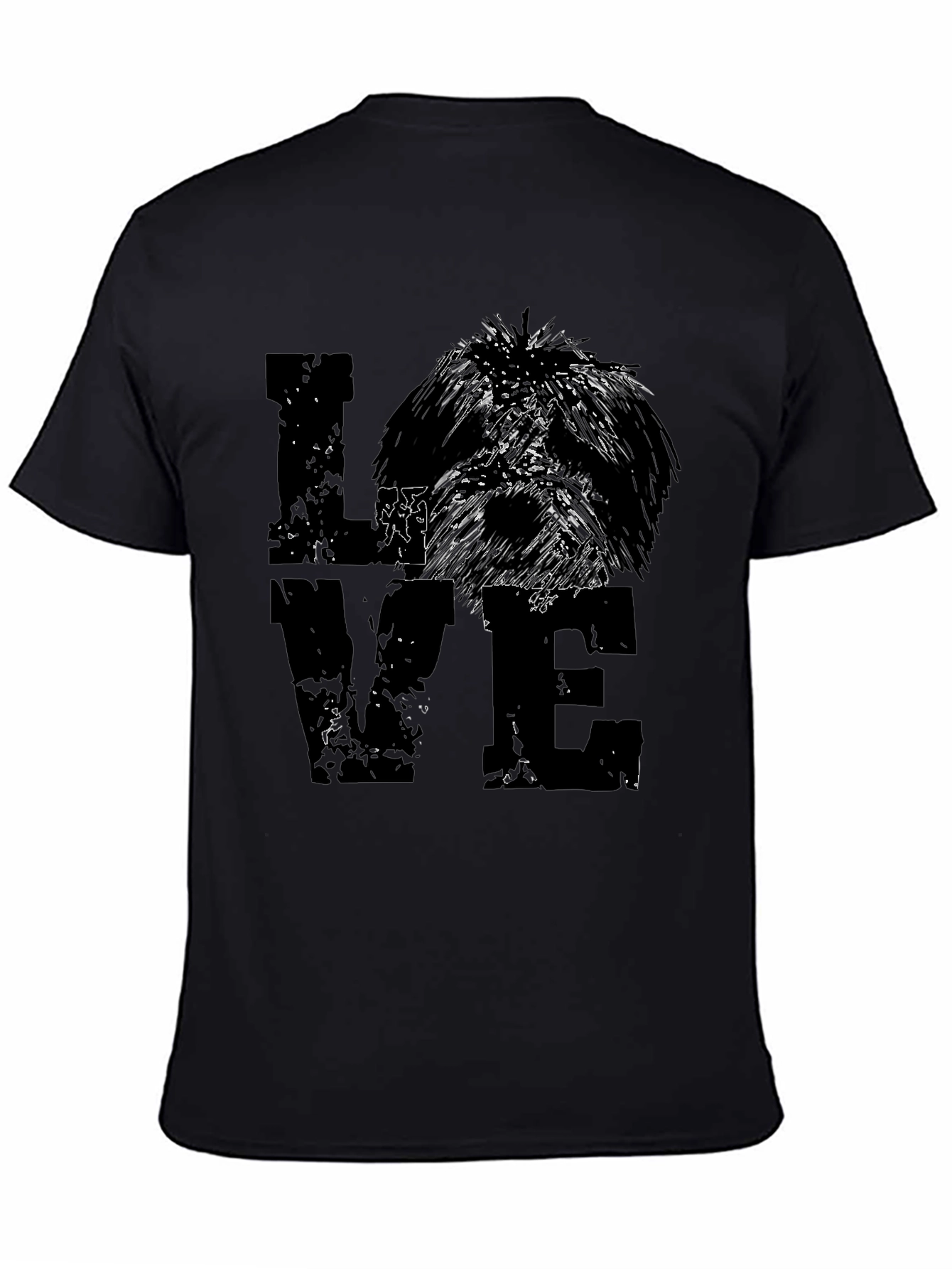 Dog LOVE Graphic Tee - Unisex Black T-Shirt
