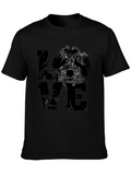 Dog LOVE Graphic Tee - Unisex Black T-Shirt