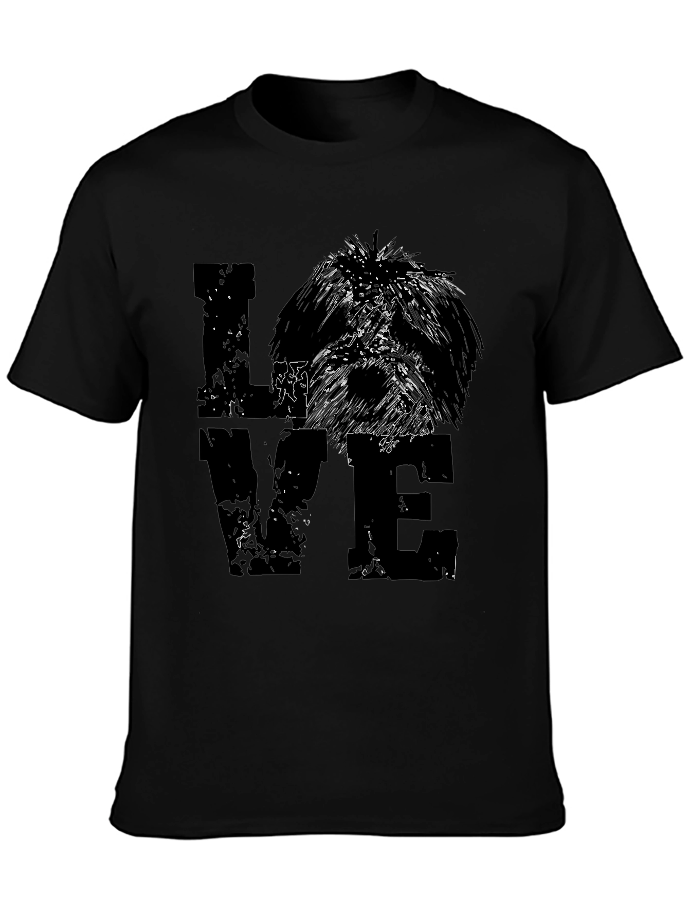 Dog LOVE Graphic Tee - Unisex Black T-Shirt