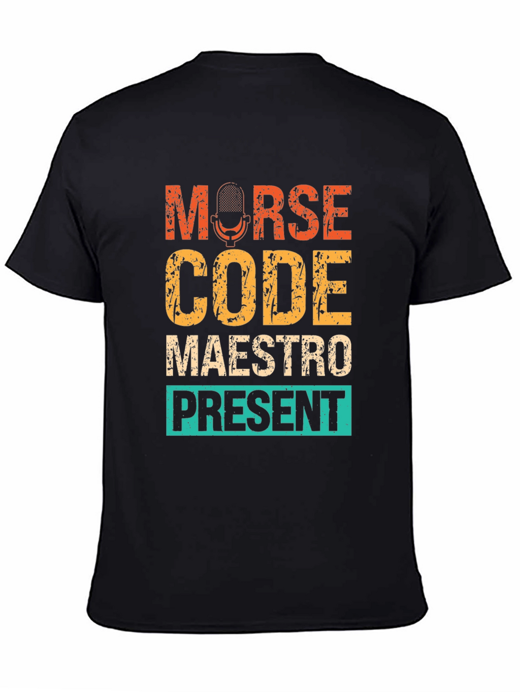 Morse Code Maestro Present T-Shirt - Black