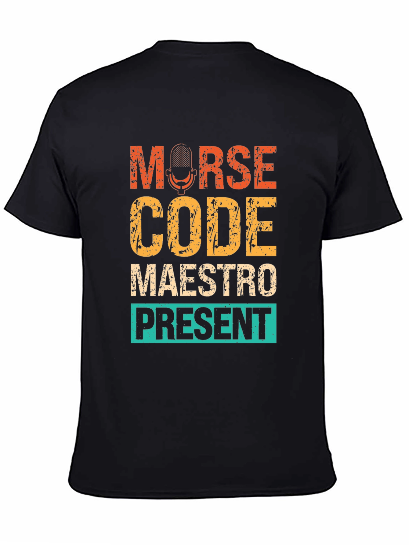 Morse Code Maestro Present T-Shirt - Black
