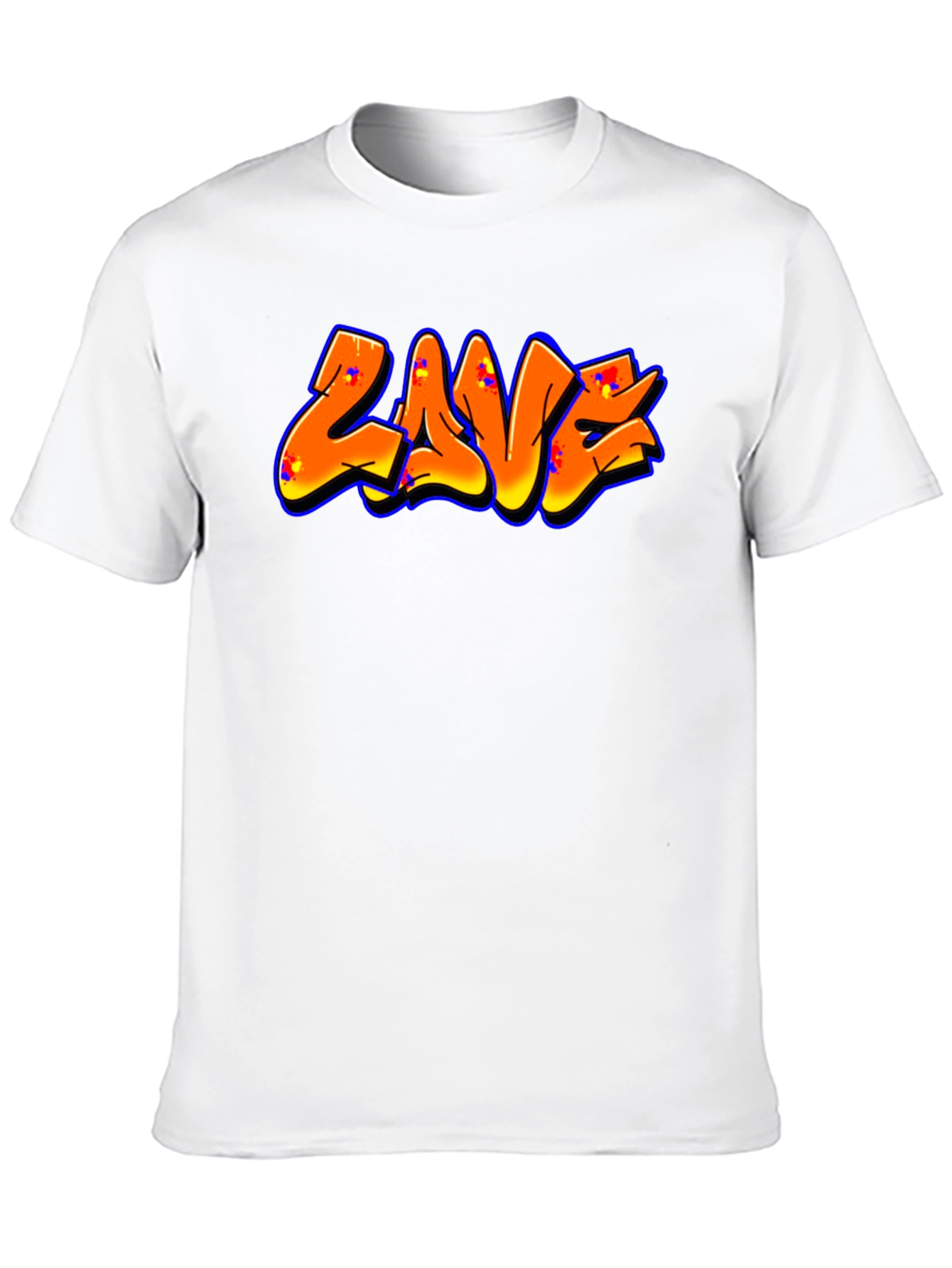 Graffiti Style Tee - Orange ZAVE Design