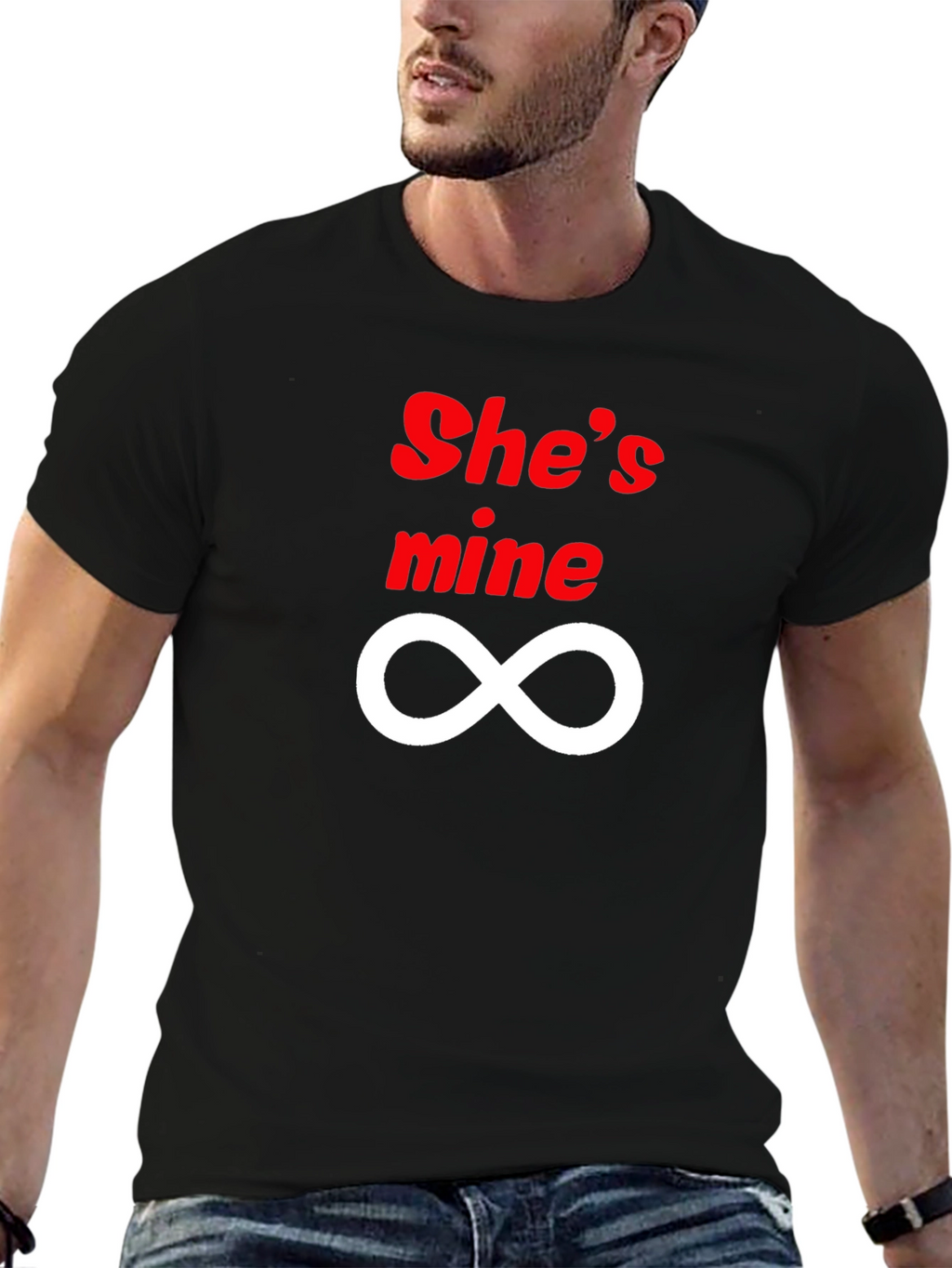 Shes Mine Infinity Black T-Shirt