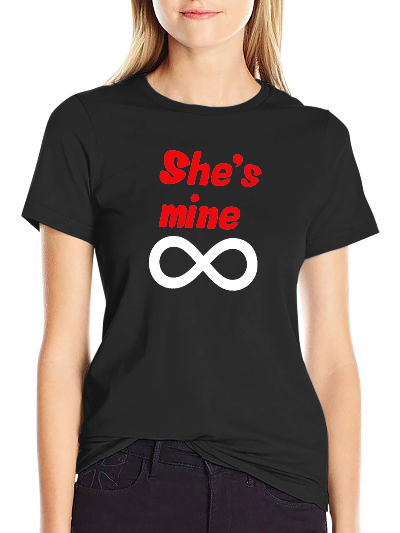 Shes Mine Infinity Black T-Shirt