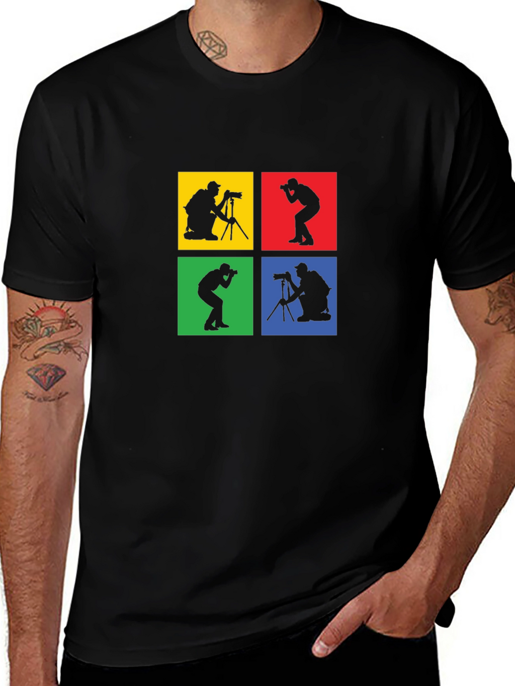 Photographer Silhouette Graphic T-Shirt