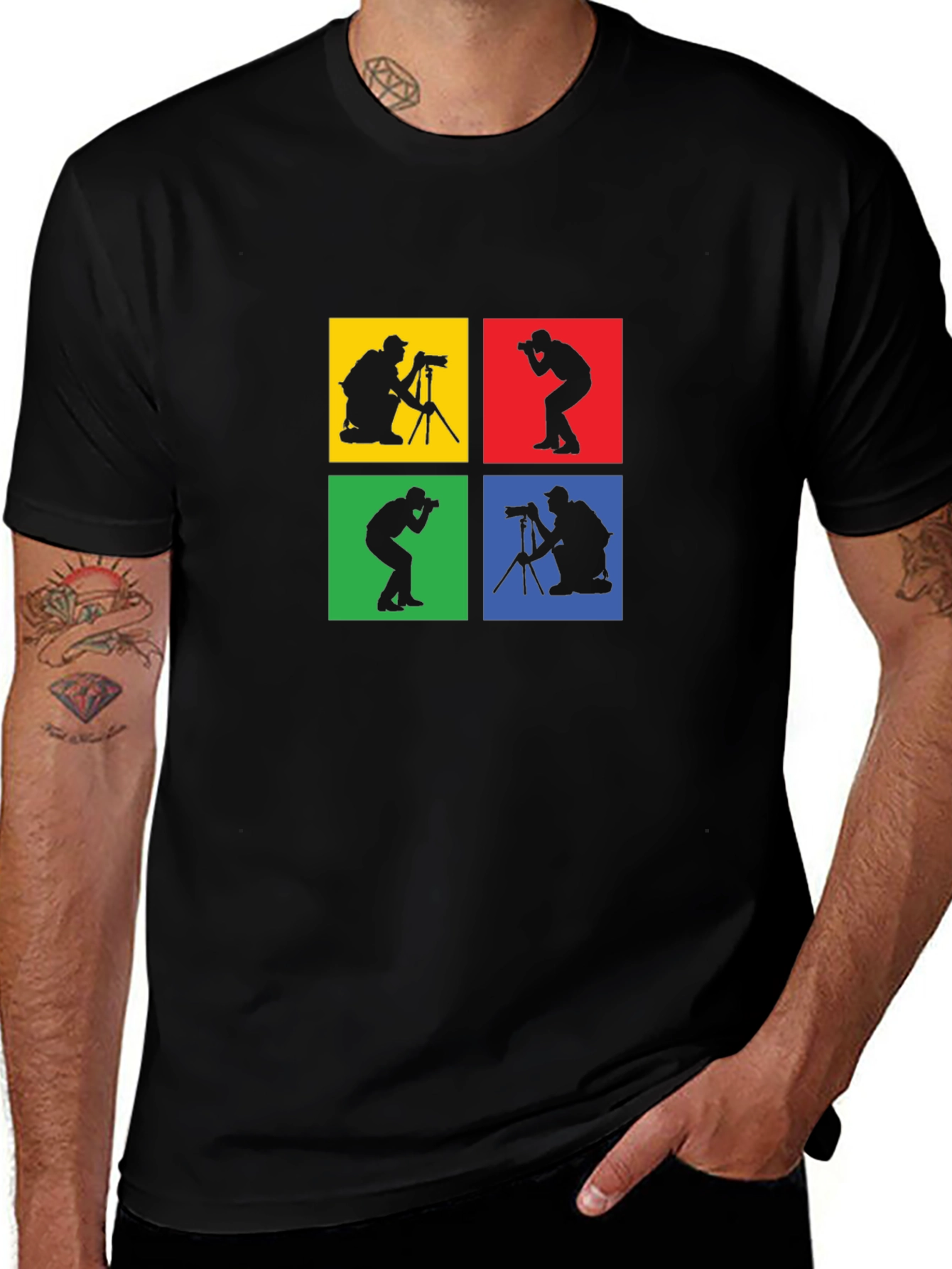Photographer Silhouette Graphic T-Shirt