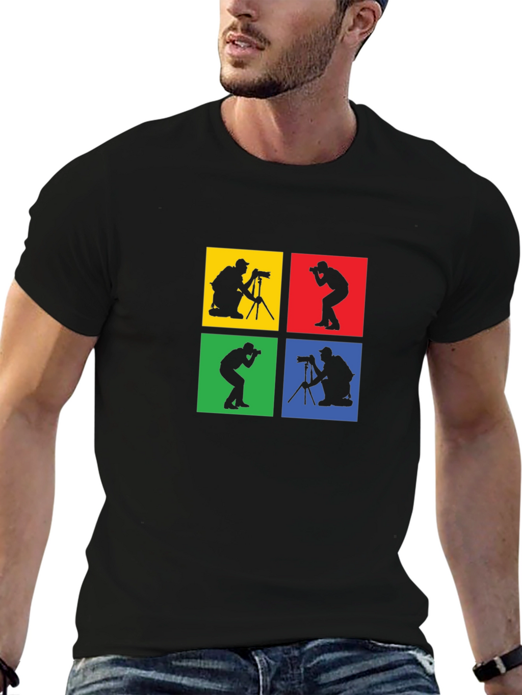 Photographer Silhouette Graphic T-Shirt