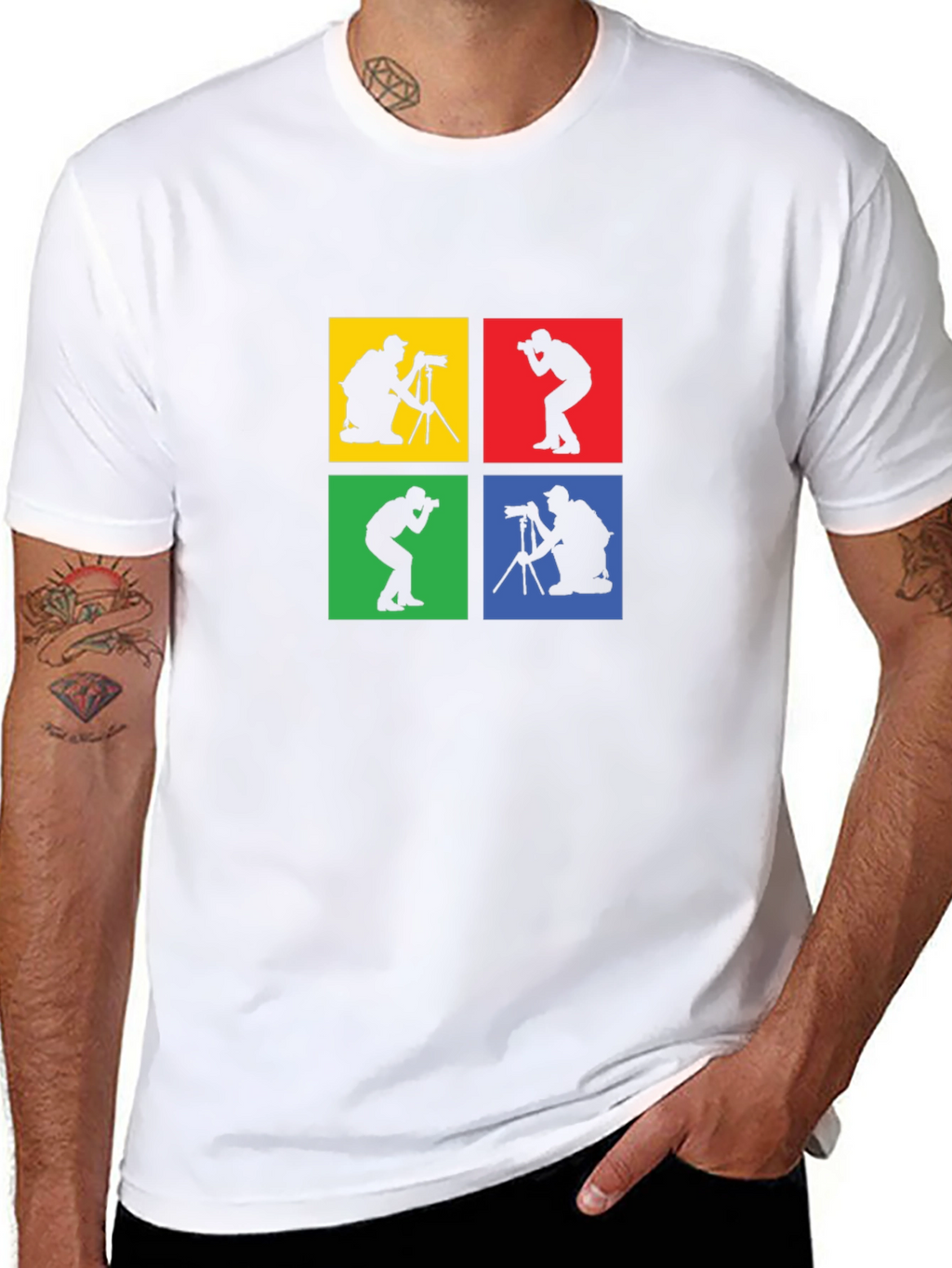 Photographer Silhouette Graphic T-Shirt