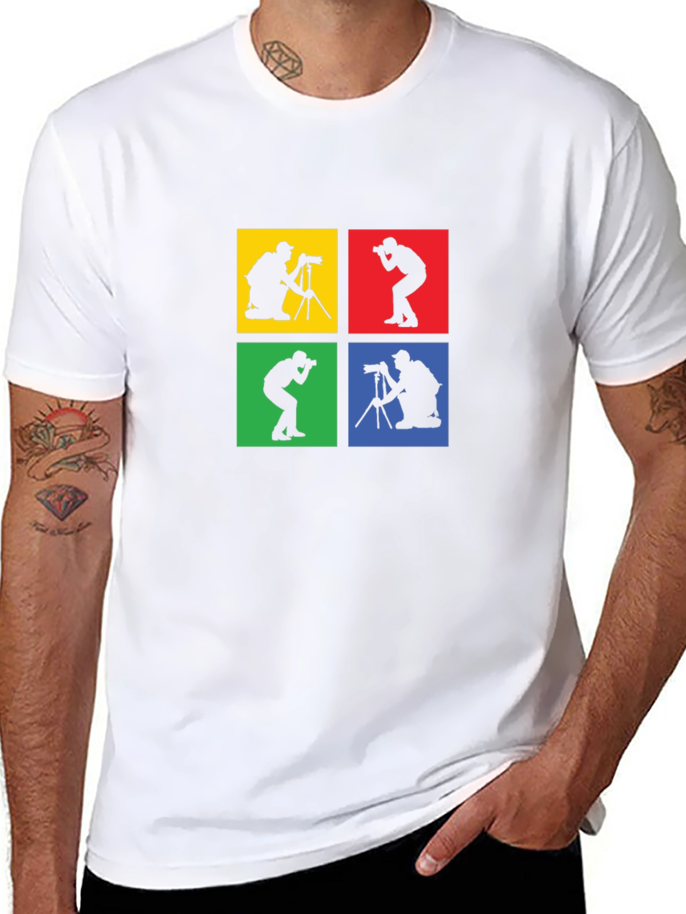 Photographer Silhouette Graphic T-Shirt