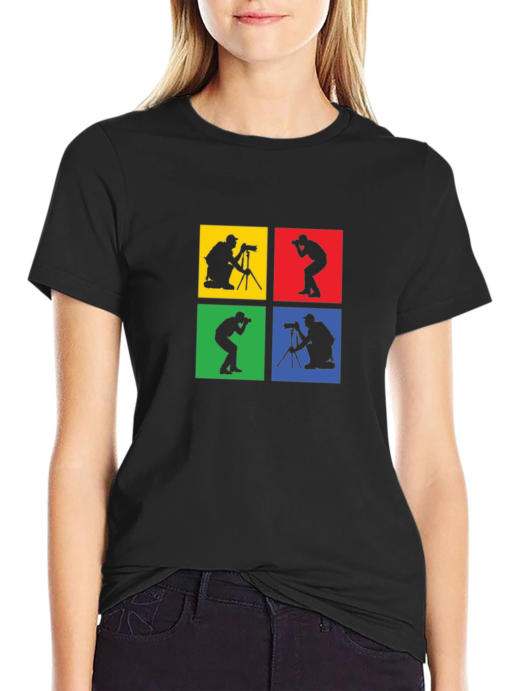 Photographer Silhouette Graphic T-Shirt
