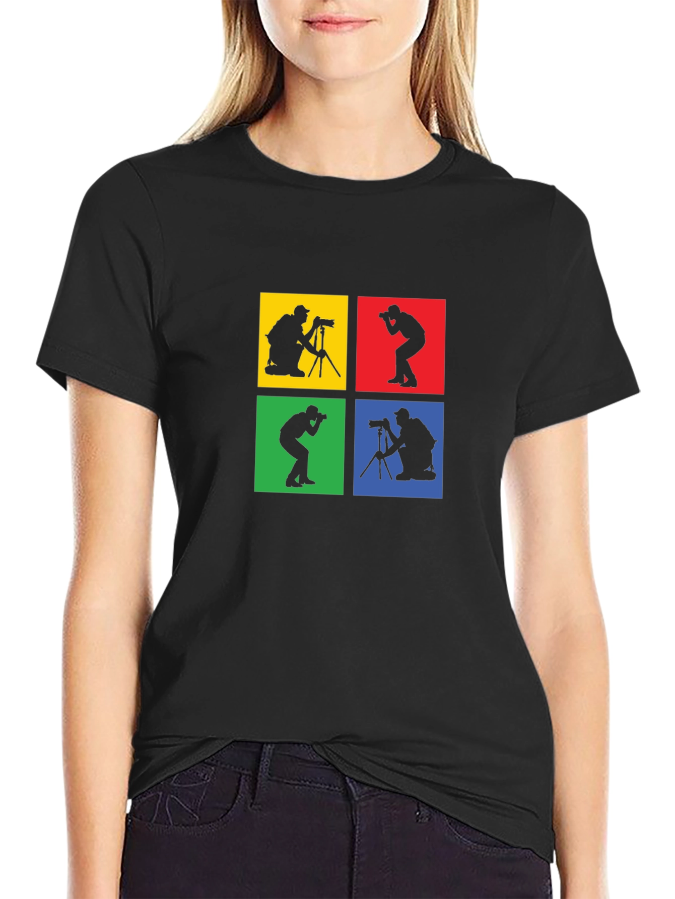 Photographer Silhouette Graphic T-Shirt