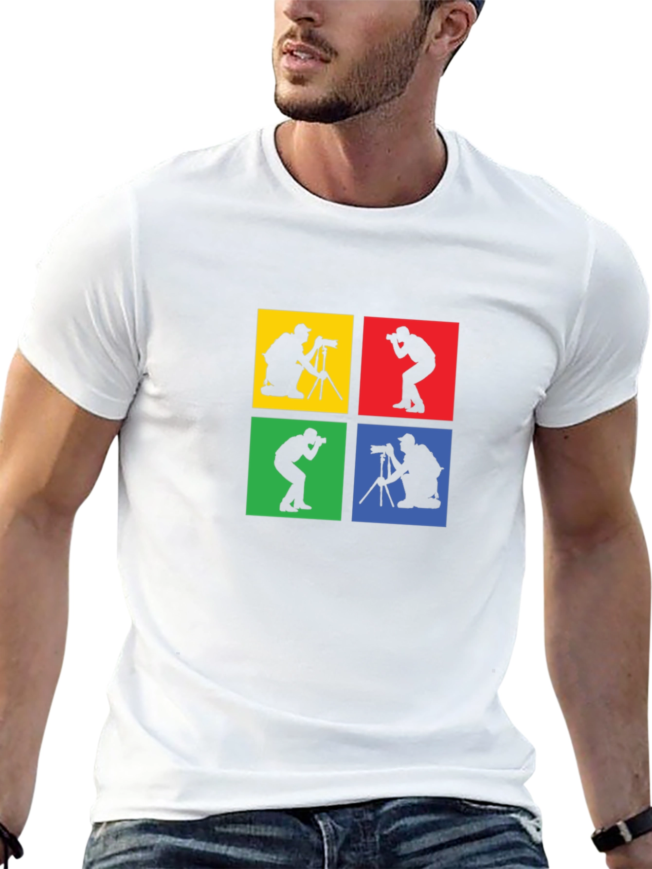 Photographer Silhouette Graphic T-Shirt