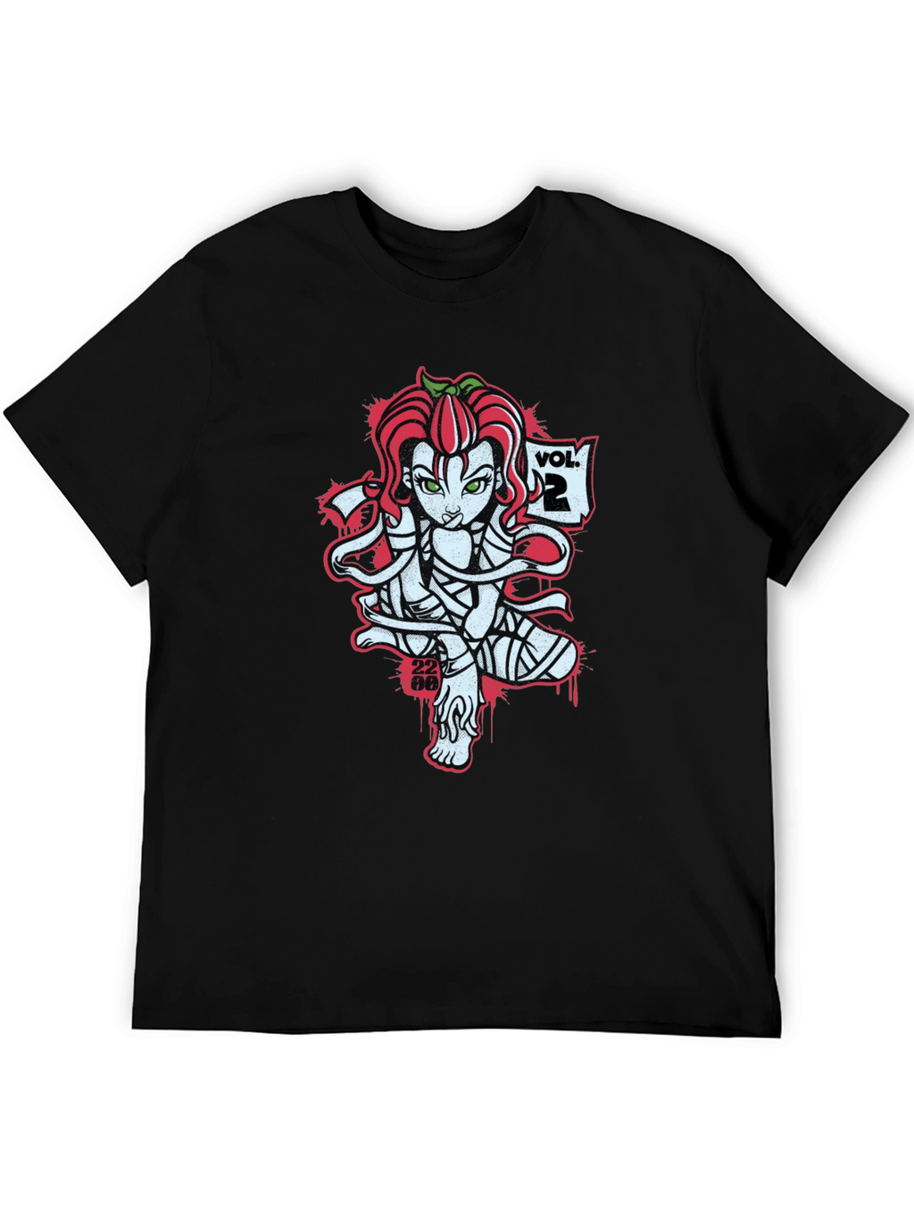 Tomato Girl Mummy Graphic Black T-Shirt