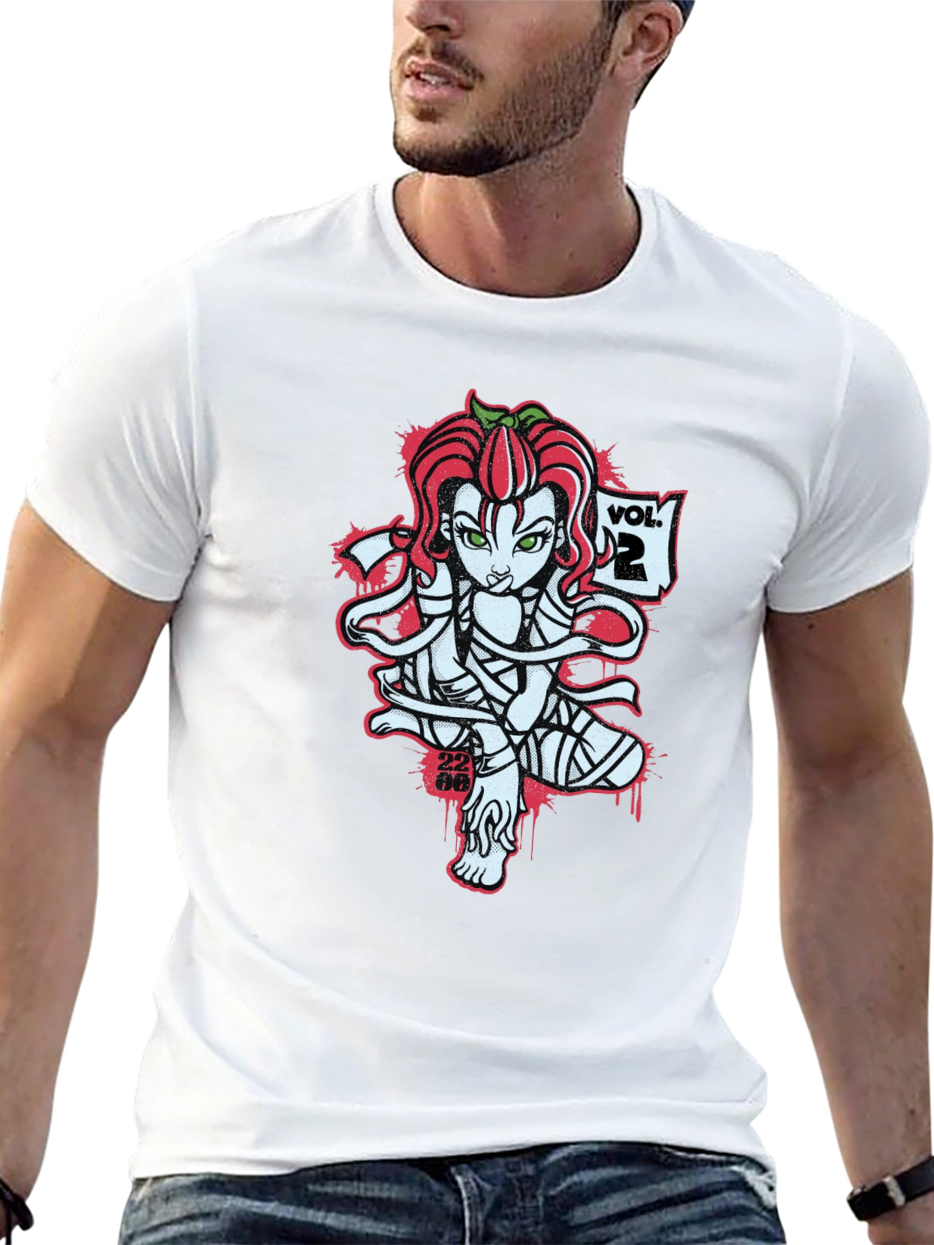 Tomato Girl Mummy Graphic Black T-Shirt