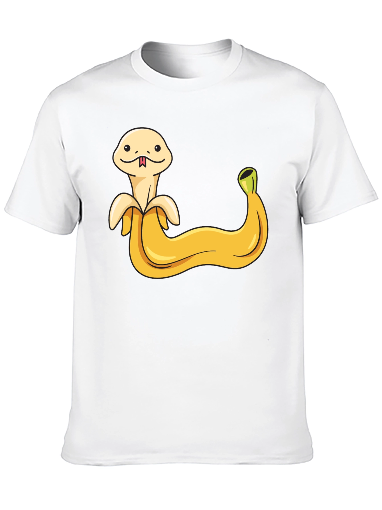 Banana Snake Graphic Tee - Funny Fruit Serpent Shirt