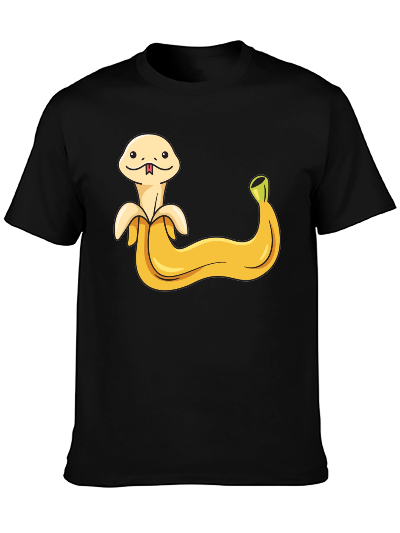 Banana Snake Graphic Tee - Funny Fruit Serpent Shirt