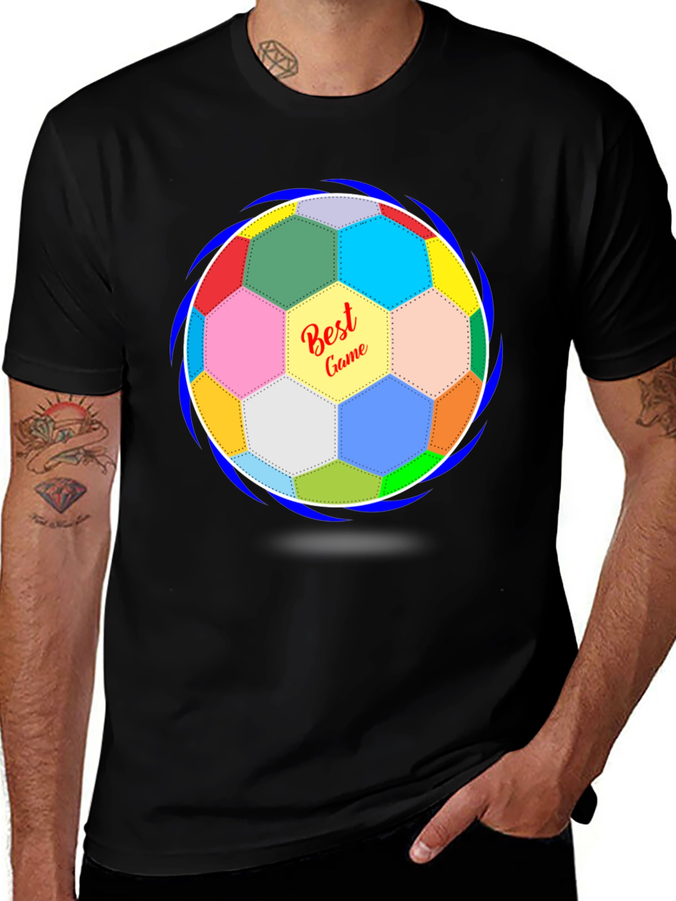 Best Game Soccer Ball Graphic T-Shirt