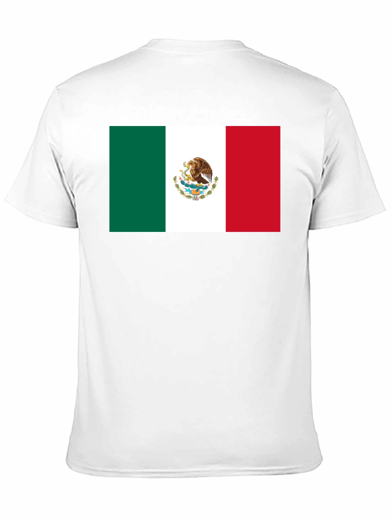 Mexico Flag T-Shirt - Black Crew Neck Tee
