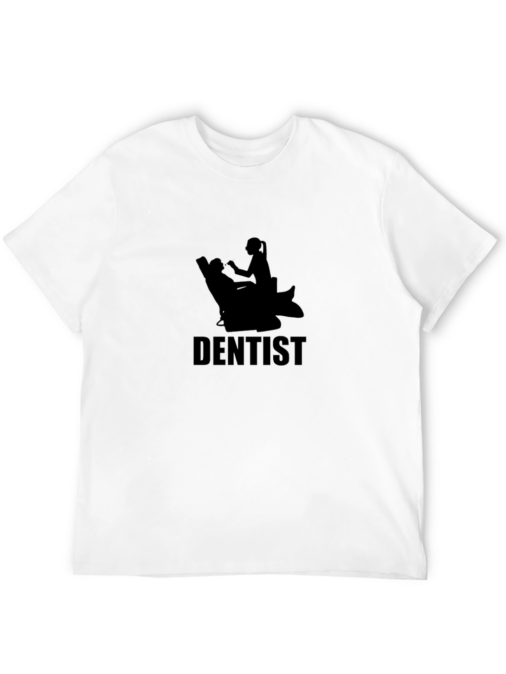 Dentist Tee - Silhouette Design Black Cotton