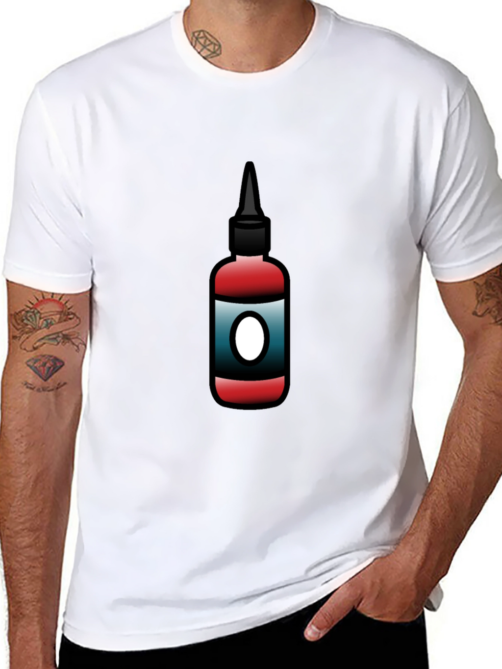 Tattoo Ink Bottle Graphic Tee - Cool Artist Design