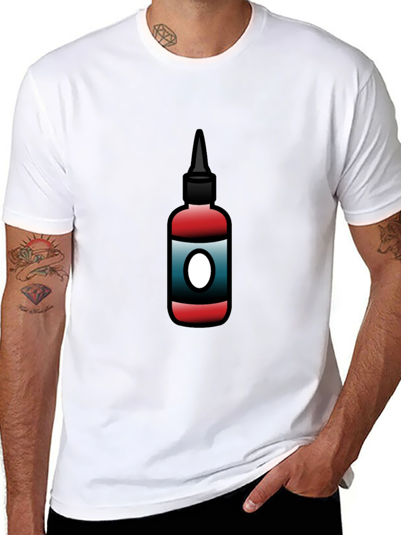Tattoo Ink Bottle Graphic Tee - Cool Artist Design