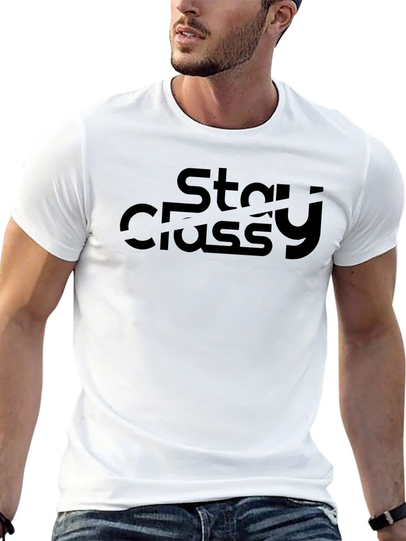 Stay Classy Black Graphic Tee