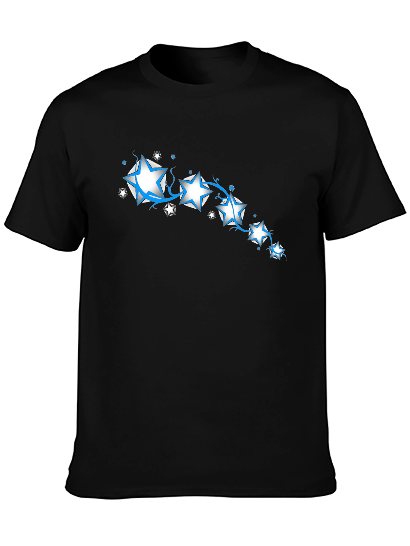 Star Design Black T-Shirt