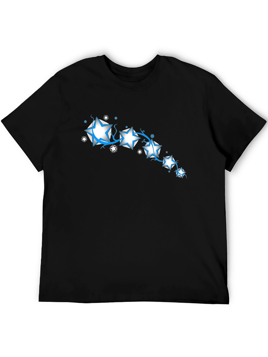 Star Design Black T-Shirt