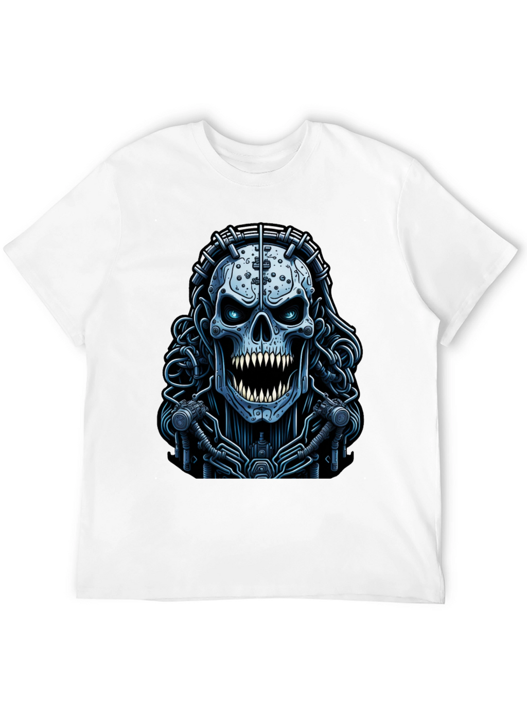 Cyberpunk Skull Graphic Tee - Unique Dark Apparel