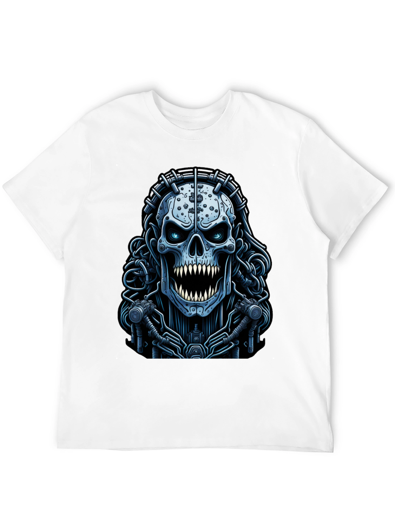 Cyberpunk Skull Graphic Tee - Unique Dark Apparel