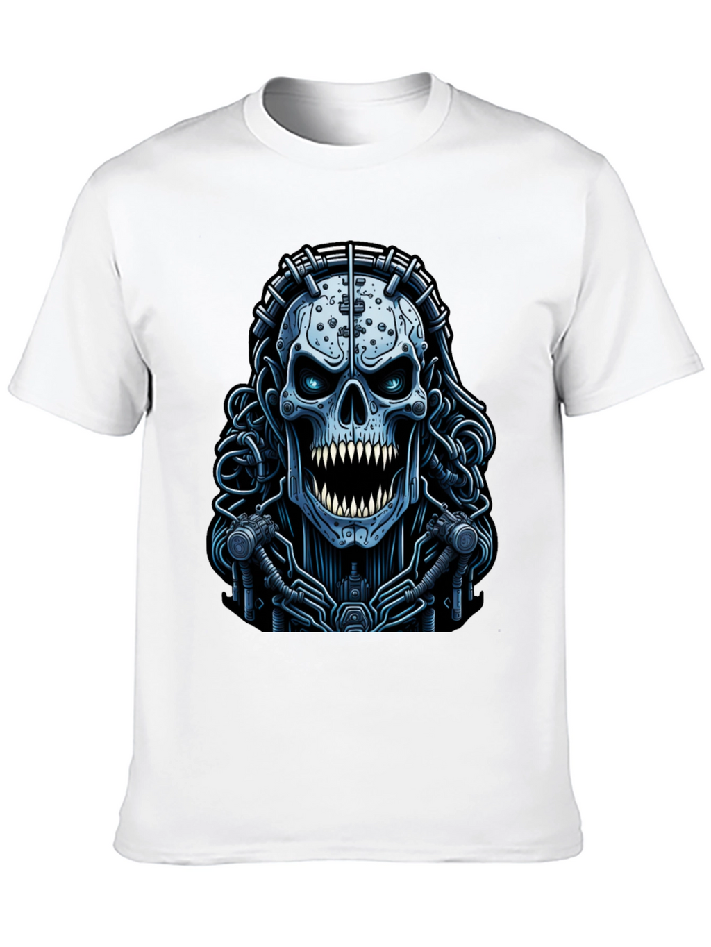 Cyberpunk Skull Graphic Tee - Unique Dark Apparel