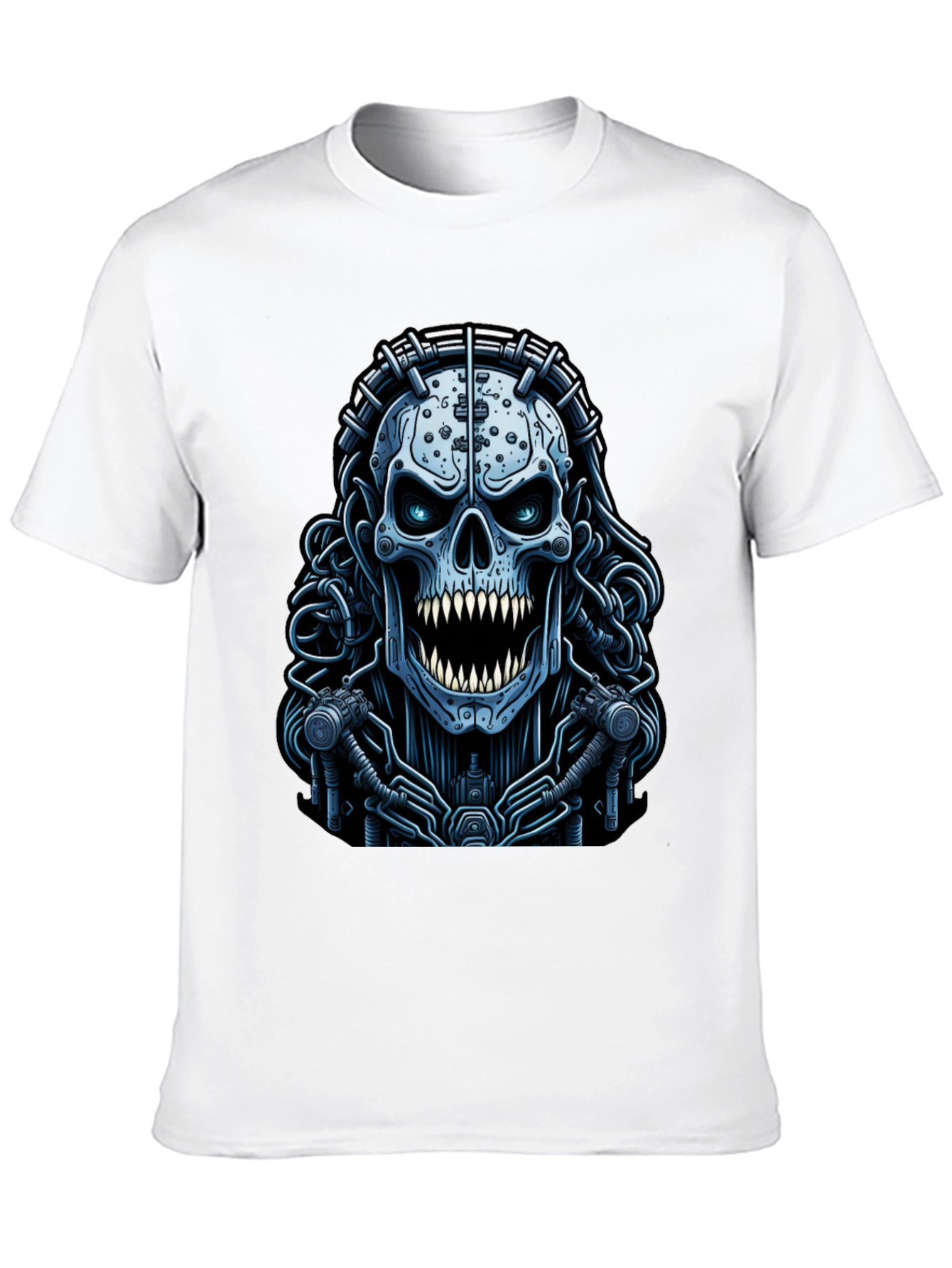 Cyberpunk Skull Graphic Tee - Unique Dark Apparel