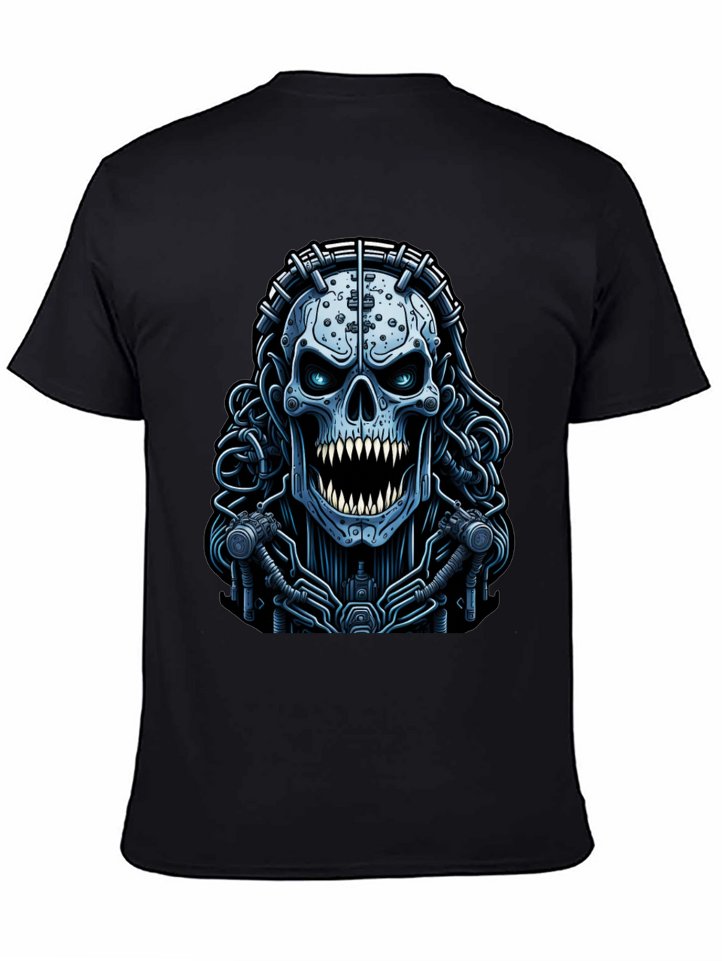 Cyberpunk Skull Graphic Tee - Unique Dark Apparel