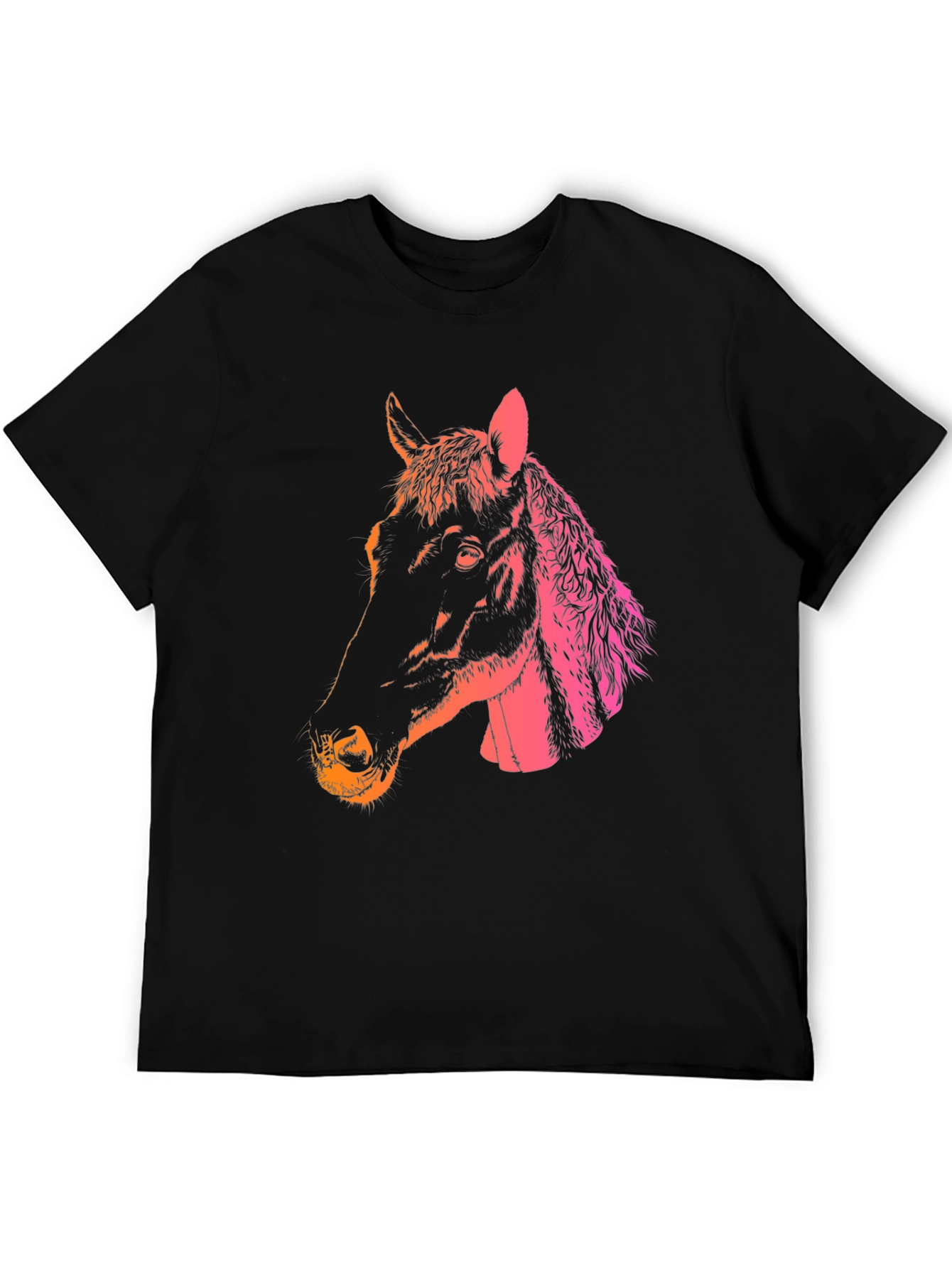 Horse Head Graphic Tee - Gradient Print