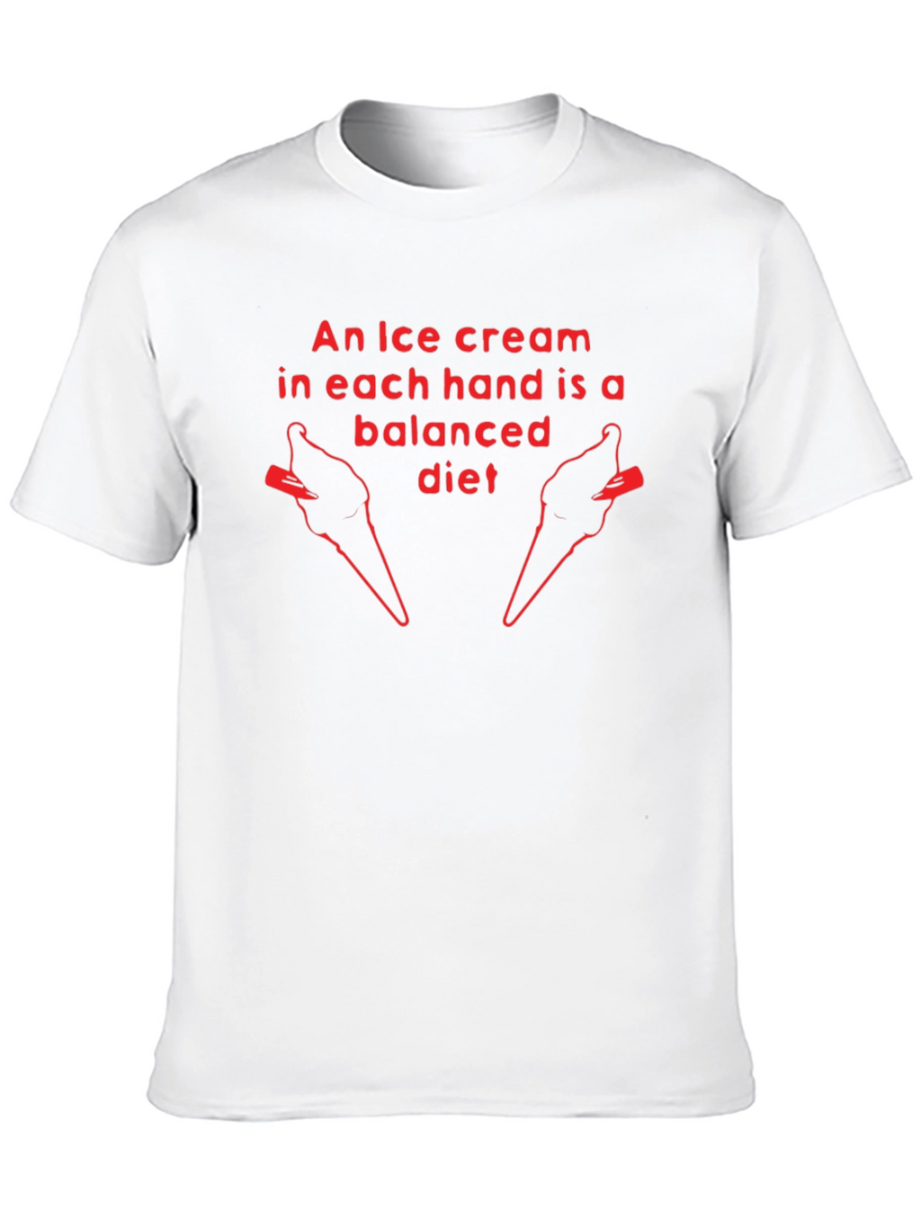 Ice Cream Diet Graphic T-Shirt