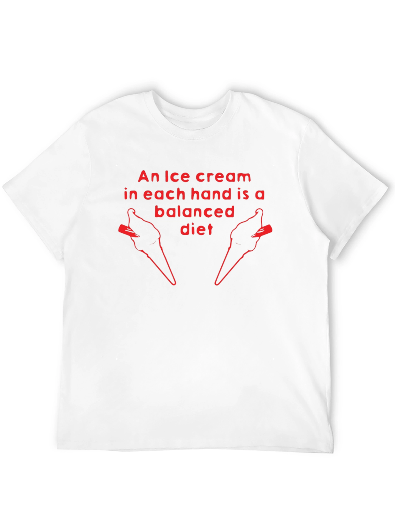 Ice Cream Diet Graphic T-Shirt