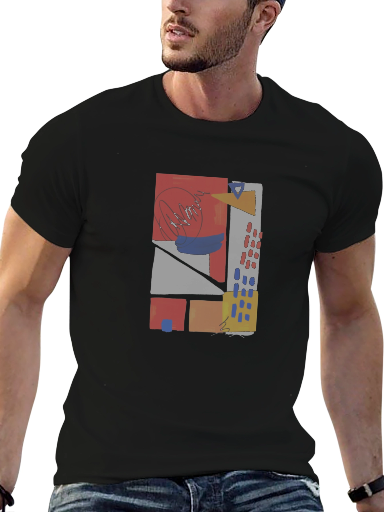 Abstract Geometric T-Shirt - Modern Art Wear