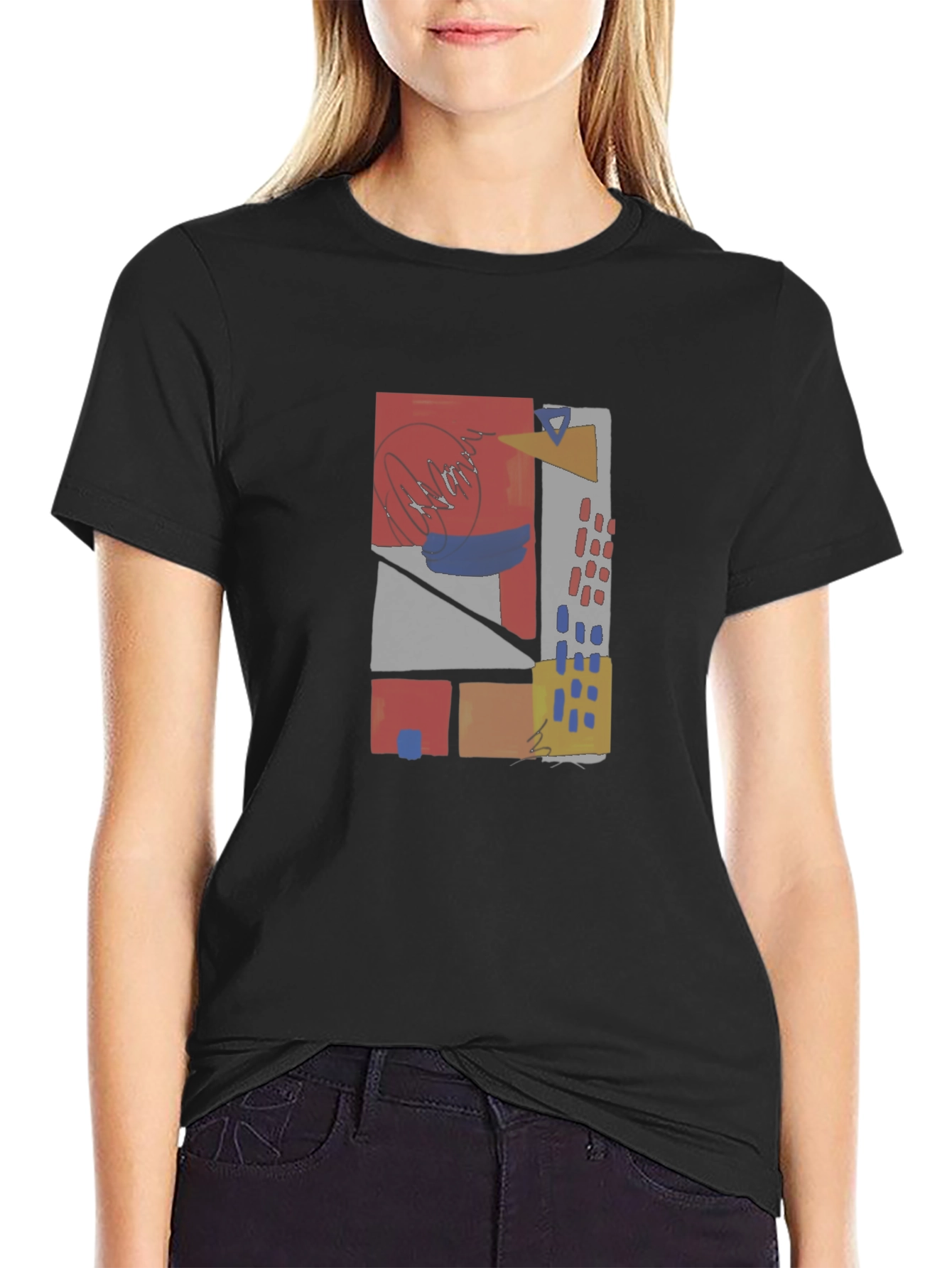 Abstract Geometric T-Shirt - Modern Art Wear