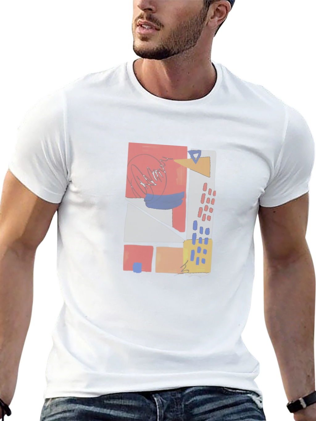 Abstract Geometric T-Shirt - Modern Art Wear