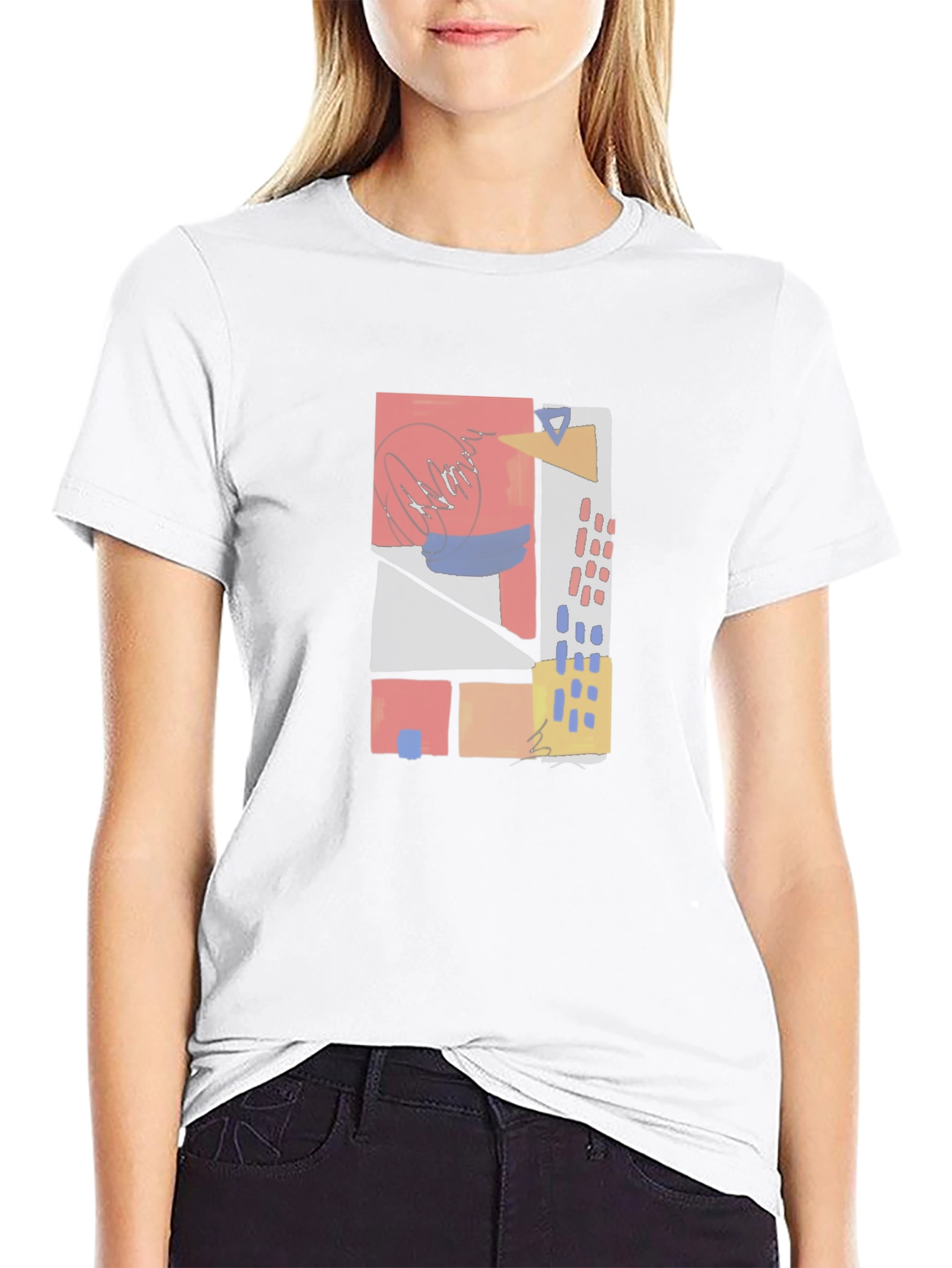 Abstract Geometric T-Shirt - Modern Art Wear