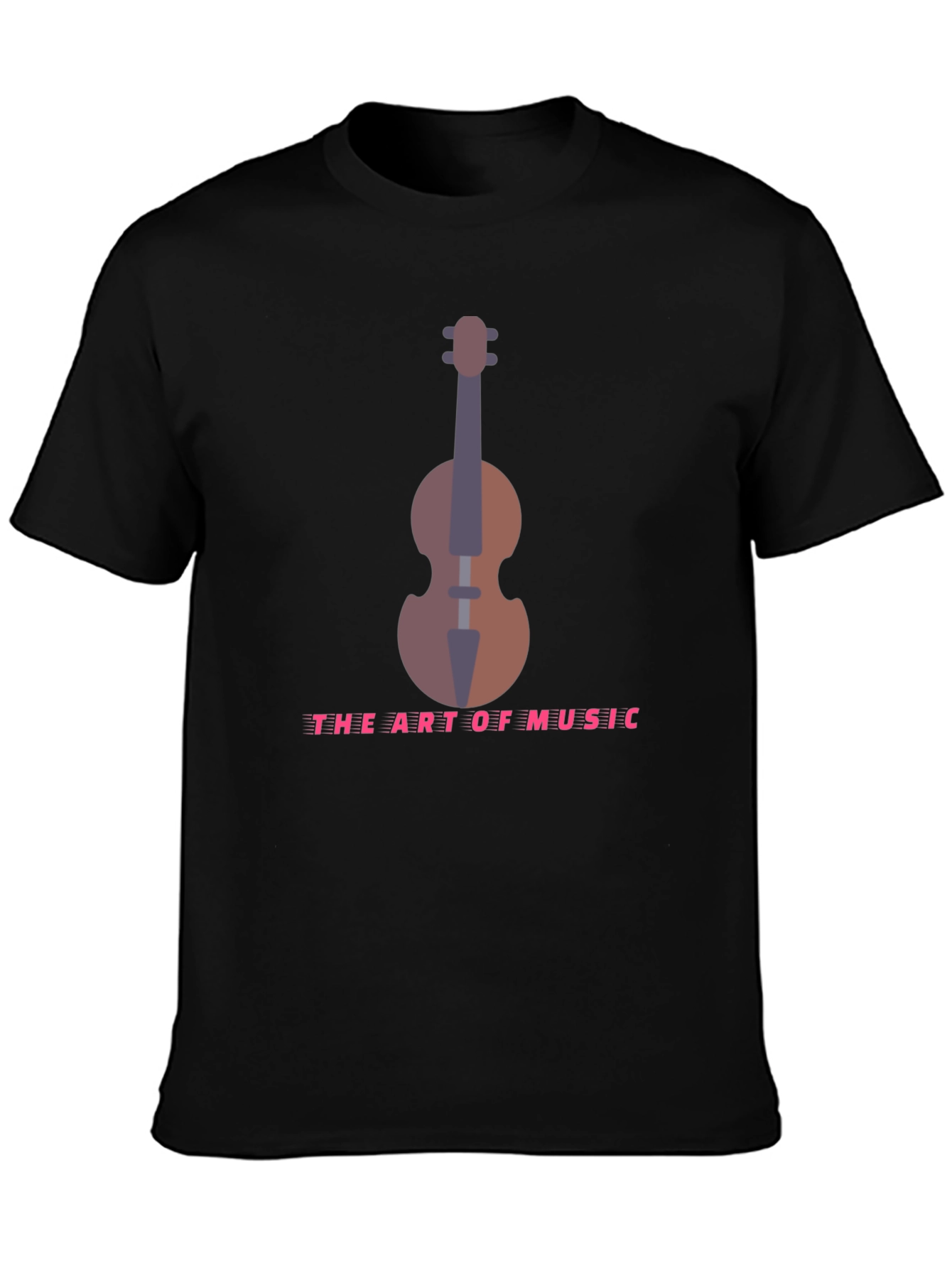 Art of Music T-Shirt - Black Musical Instrument Design