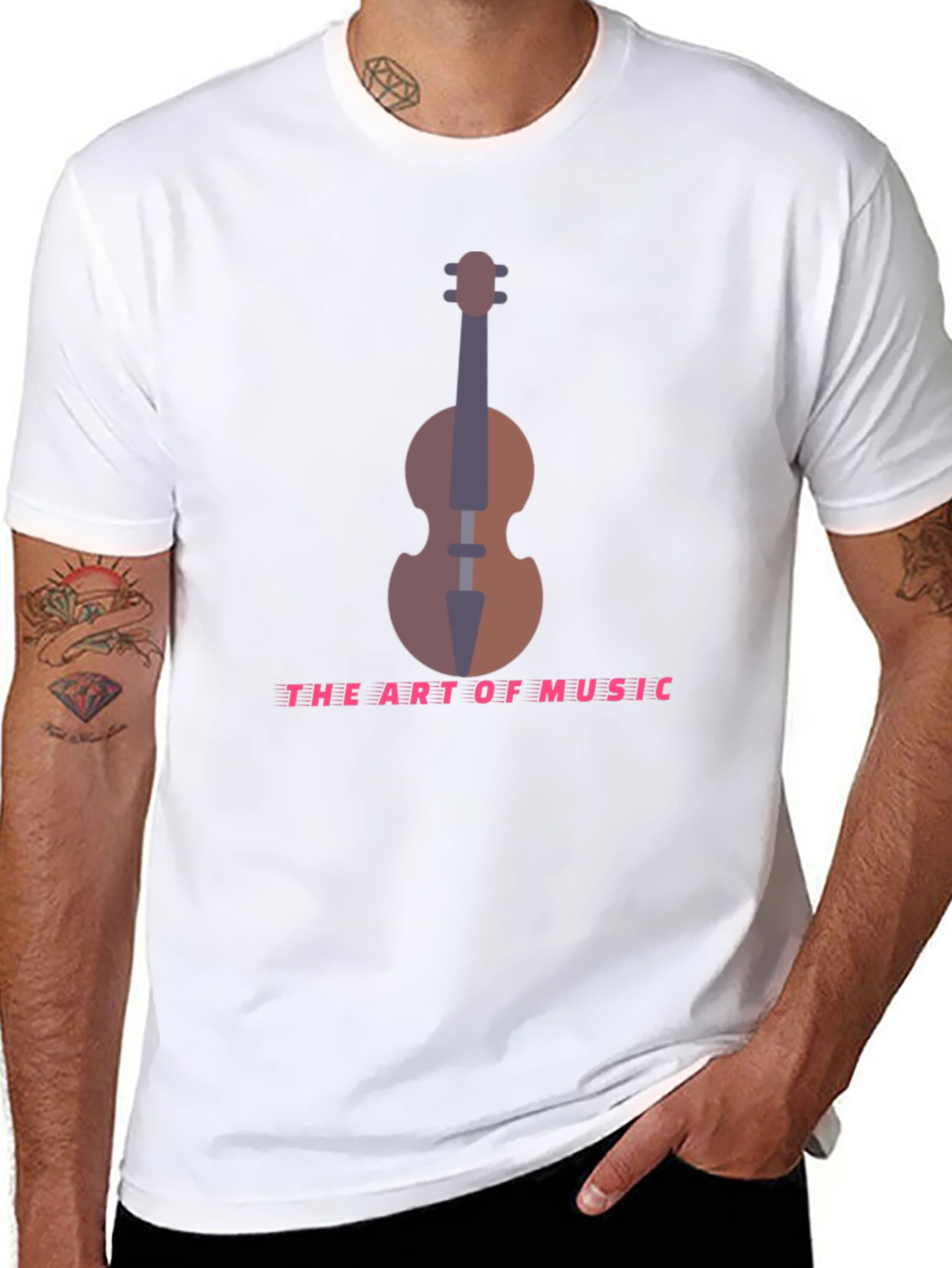 Art of Music T-Shirt - Black Musical Instrument Design