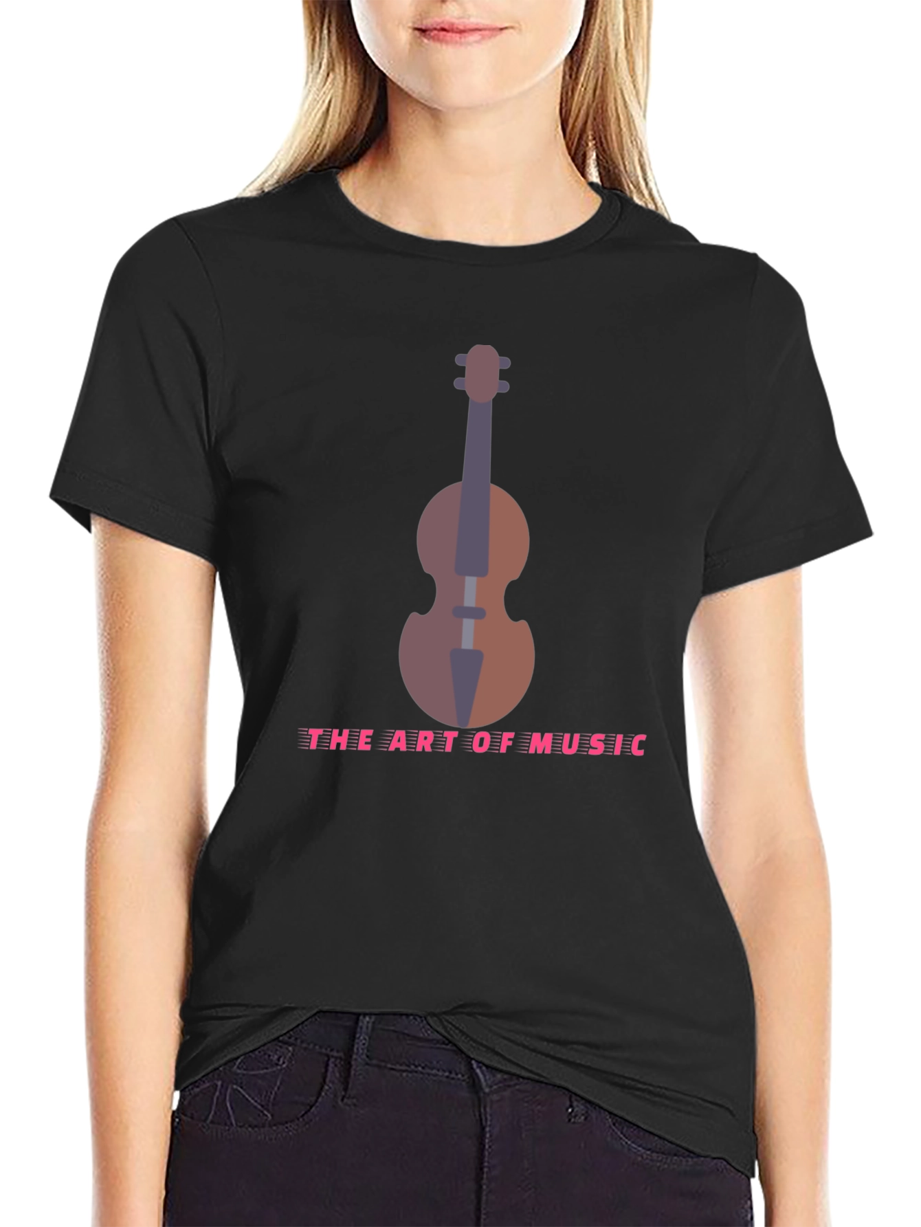 Art of Music T-Shirt - Black Musical Instrument Design