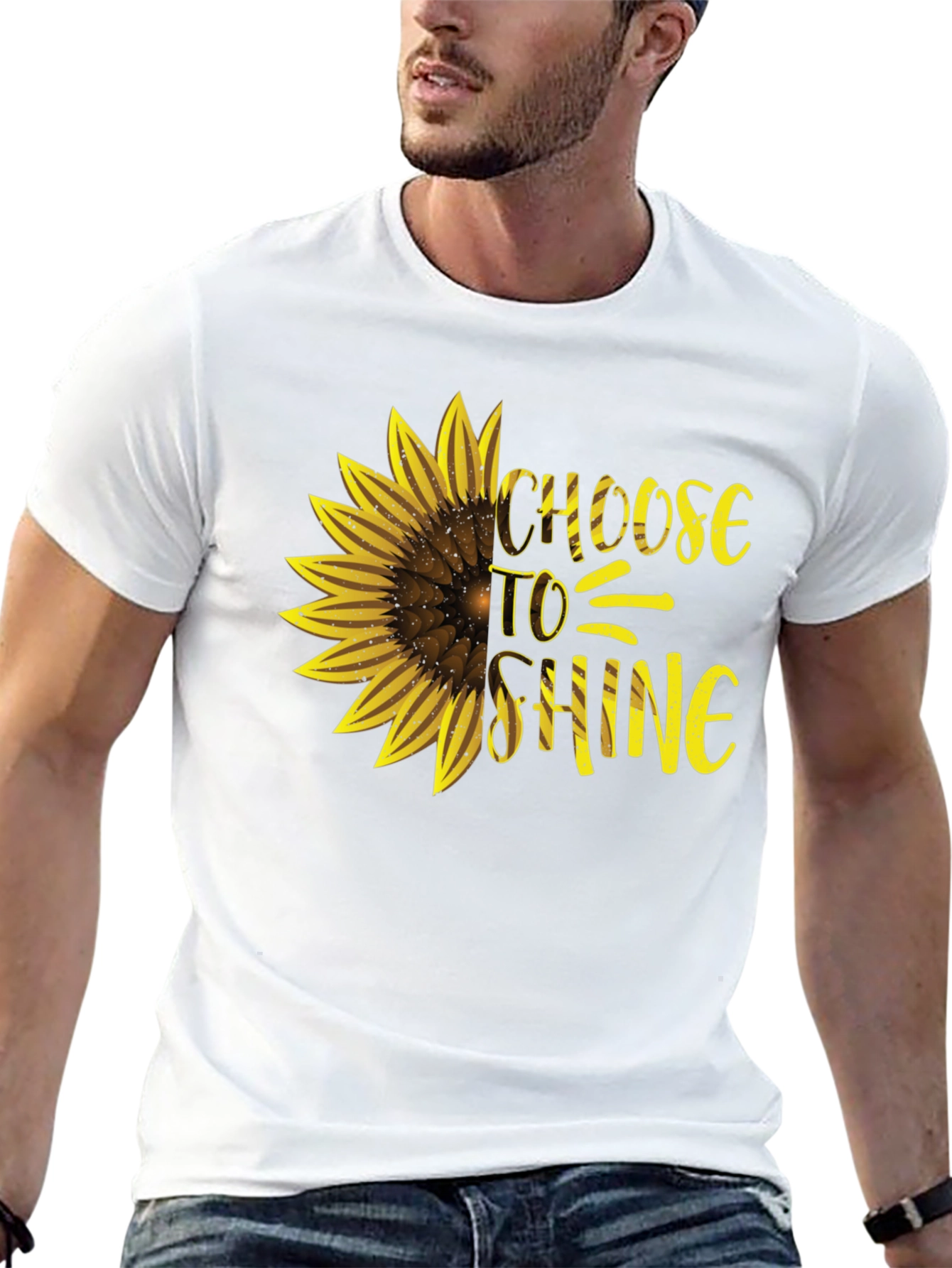 Choose to Shine Sunflower Graphic Tee - Black