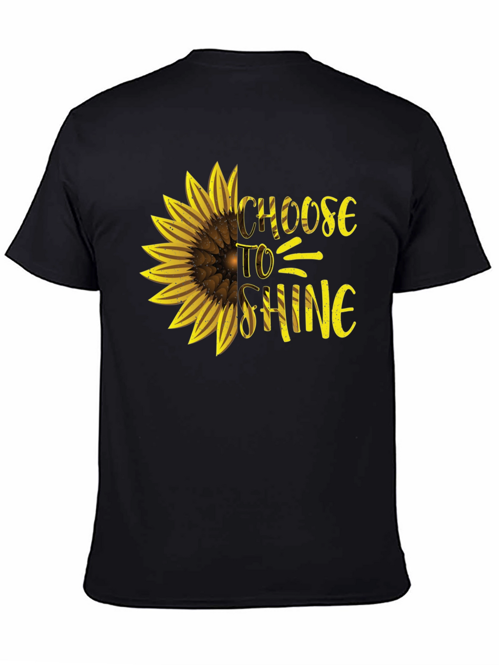 Choose to Shine Sunflower Graphic Tee - Black