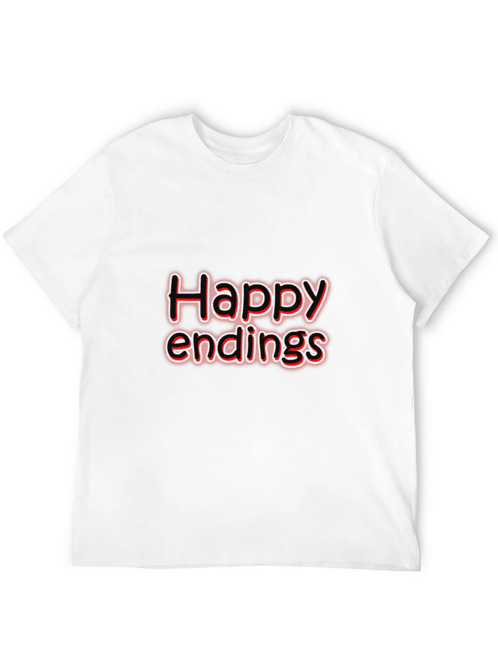 Happy Endings Graphic T-Shirt - Black