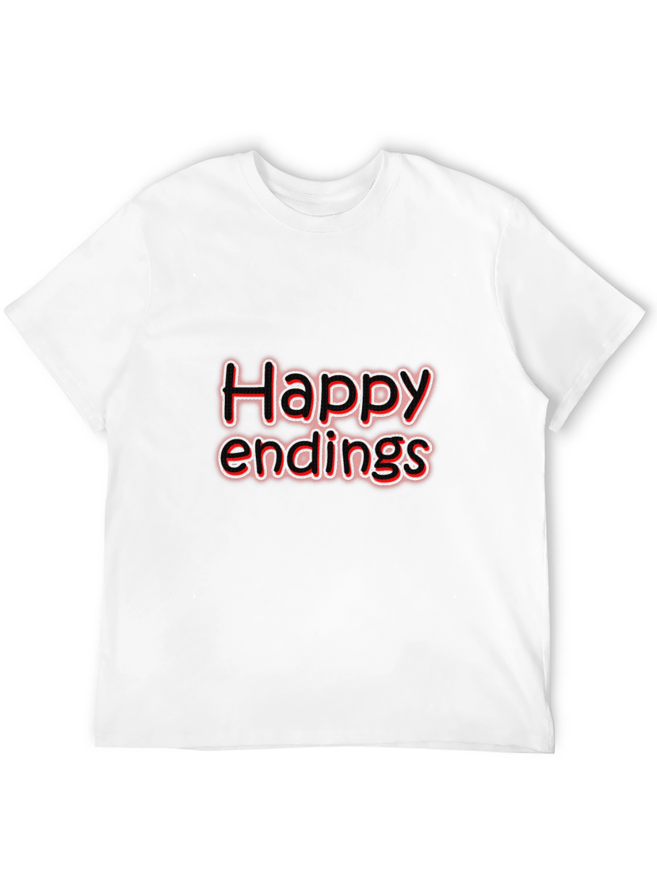Happy Endings Graphic T-Shirt - Black